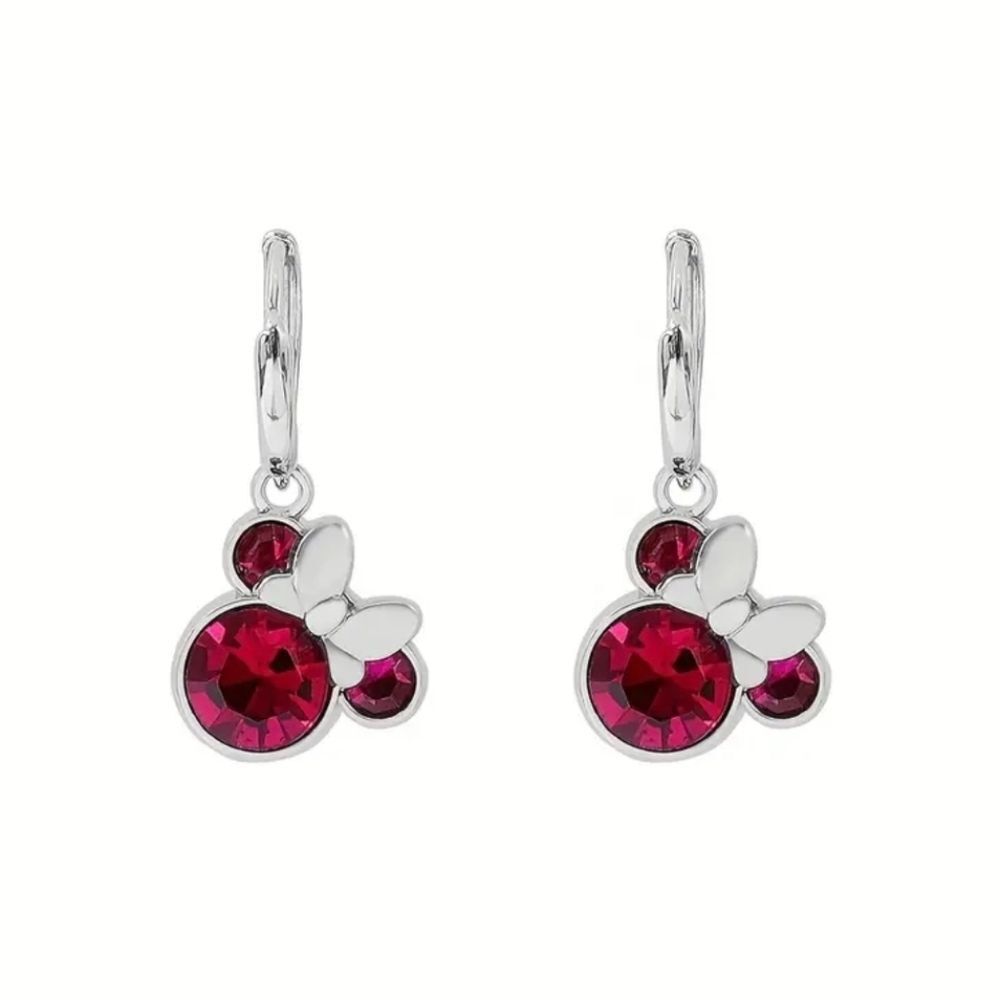 Minnie Mouse Silver Earrings